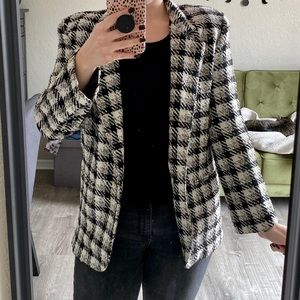 Vintage Houndstooth Dogstooth Blazer
